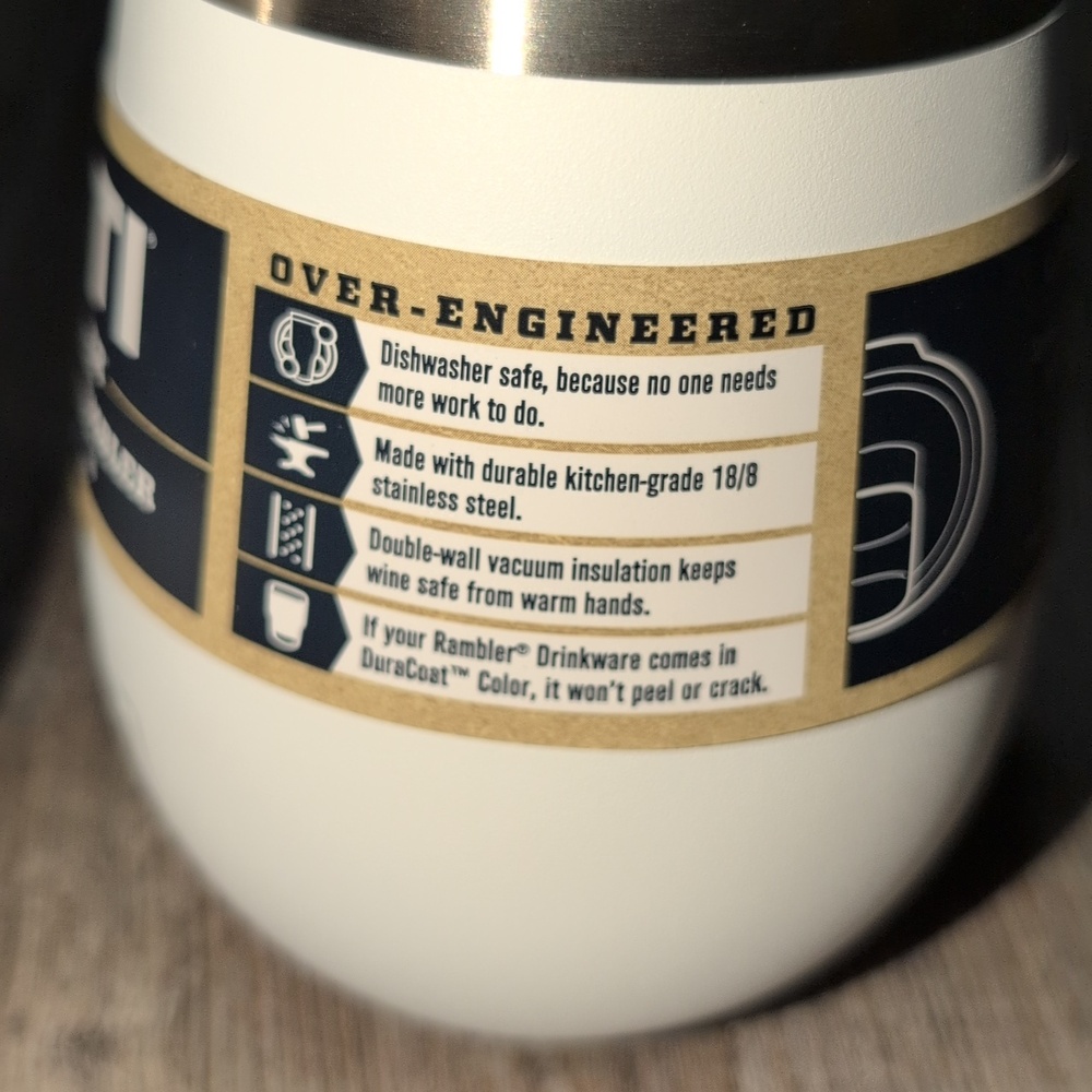 Yeti White Rambler 10oz Wine Tumblers - Set of 2 - Picture 3 of 6
